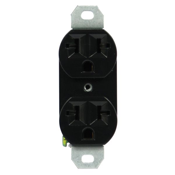 120-240 20A-universal duplex outlet black