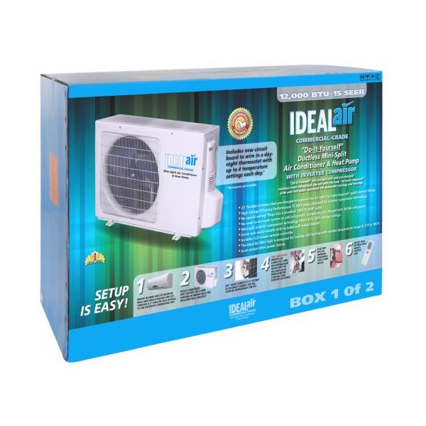 Ideal-Air Mini Split Heat Pump 12,000 BTU 15 SEER - DIY