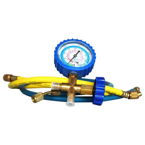 Ideal-Air HVAC Compound Pressure-Vacuum Gauge and Hose Set