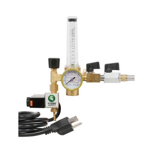 Titan Controls CO2 Two Tank Regulator System w- Shutoff Valves