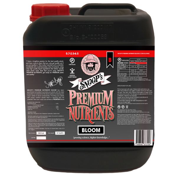 Snoop's Premium Nutrients Bloom B Circulating 20 Liter (Hydro Recirculating)