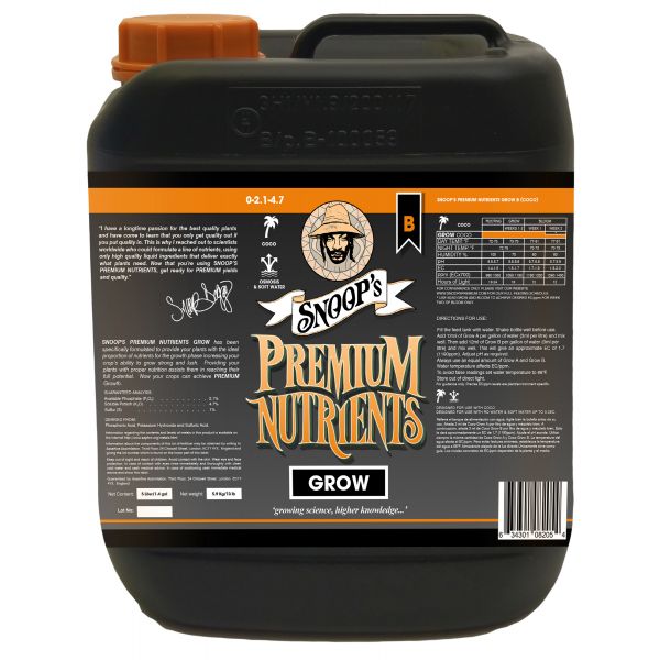 Snoop's Premium Nutrients Grow B Coco 5 Liter