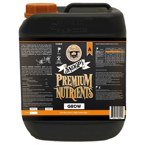 Snoop's Premium Nutrients Grow A Coco 10 Liter