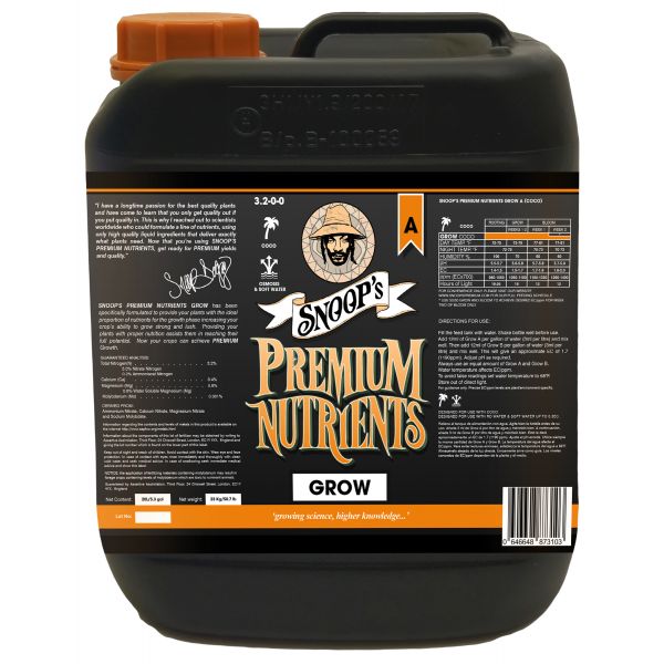 Snoop's Premium Nutrients Grow A Coco 20 Liter