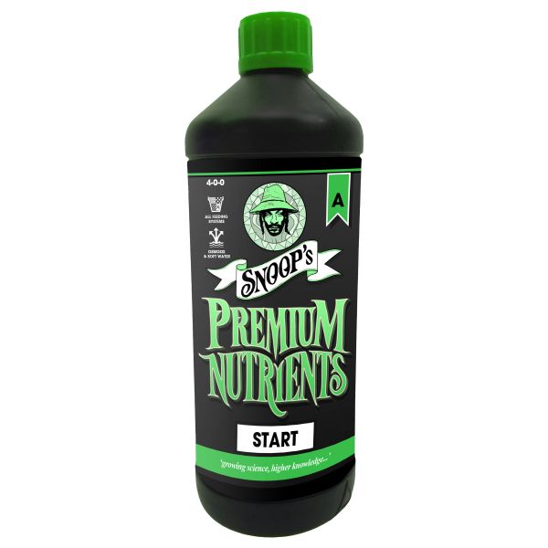 Snoop's Premium Nutrients Start A 1 Liter (Soil, Hydro Run To Waste and Hydro Recirculating)