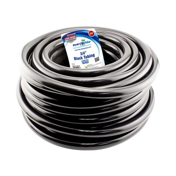 Hydro Flow Vinyl Tubing Black 3-4 in ID - 1 in OD 100 ft Roll