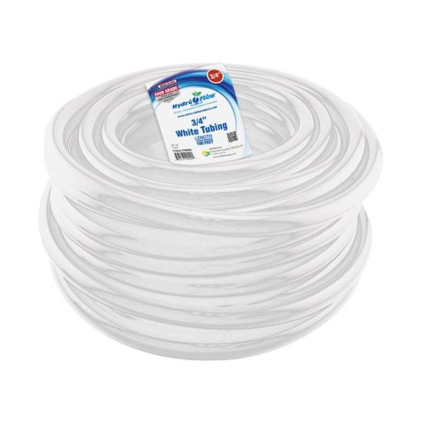 Hydro Flow Vinyl Tubing White 3-4 in ID  - 1 in OD 100 ft Roll