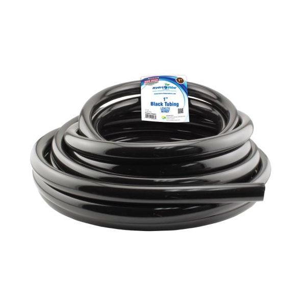 Hydro Flow Vinyl Tubing Black 1 in ID - 1.25 in OD 50 ft Roll