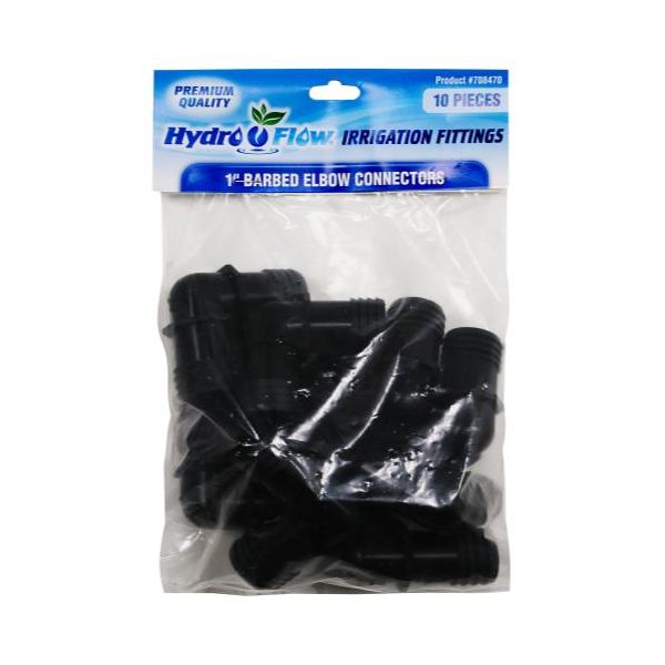 Hydro Flow Premium Barbed Elbow 1 in, Pack of 10 Pieces