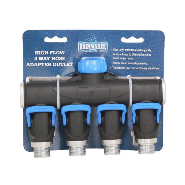 Rainmaker High Flow 4 Way Hose Adaptor Outlet