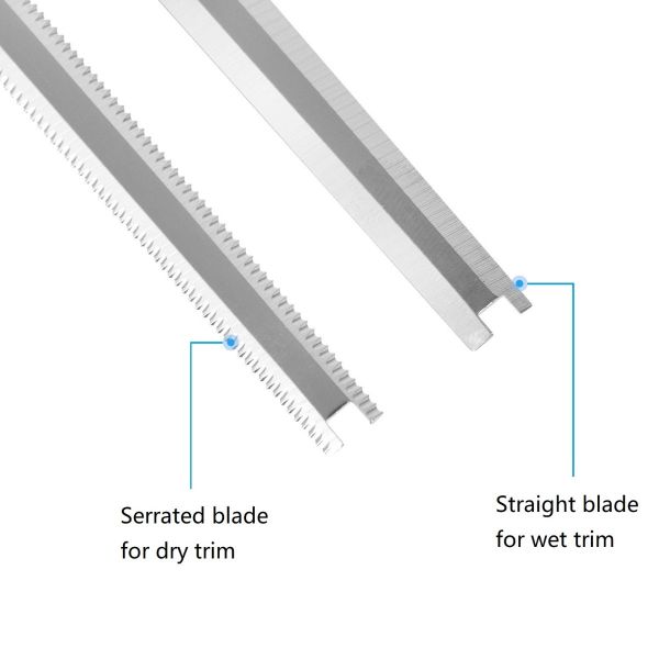 iPower 4-Pack 19" Clean Cut Bowl Leaf Trimmer Replacement Stainless Cutting Blade, 2 Serrated Blades & 2 Straight Blades