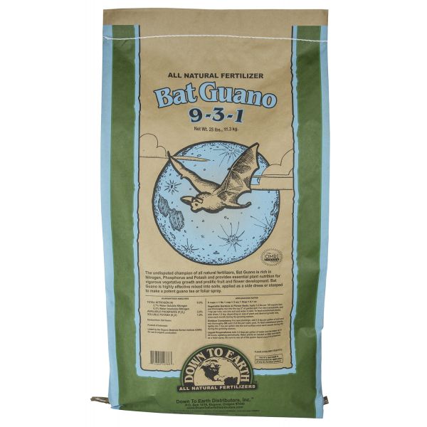 Down To Earth High Nitrogen Bat Guano - 25 lb