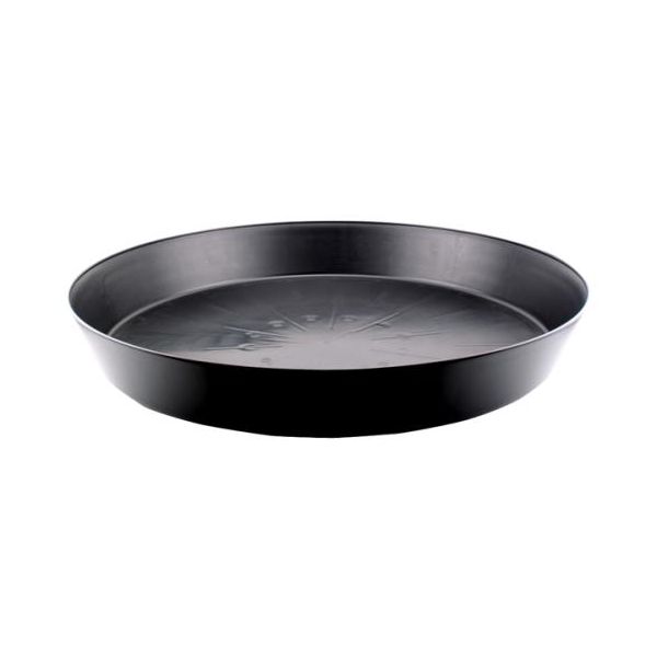 Black Premium Plastic Saucer 25 in