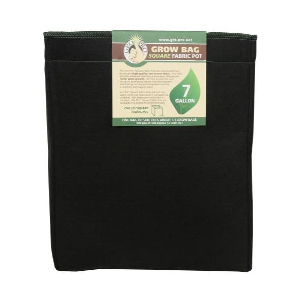 Gro Pro Square Fabric Pot 7 Gallon