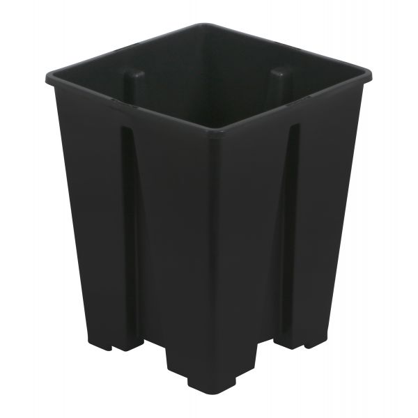 Gro Pro Anti-Spiraling Black Plastic Square Pot 5 x 5 x 8 in