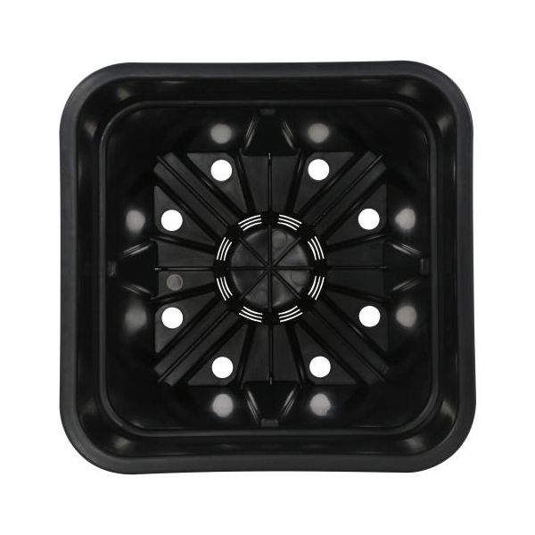 Gro Pro Anti-Spiraling Black Plastic Square Pot 5 x 5 x 8 in