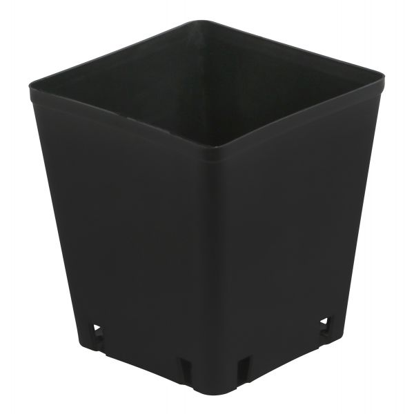 Gro Pro Black Plastic Square Pot 5 x 5 x 5.25 in