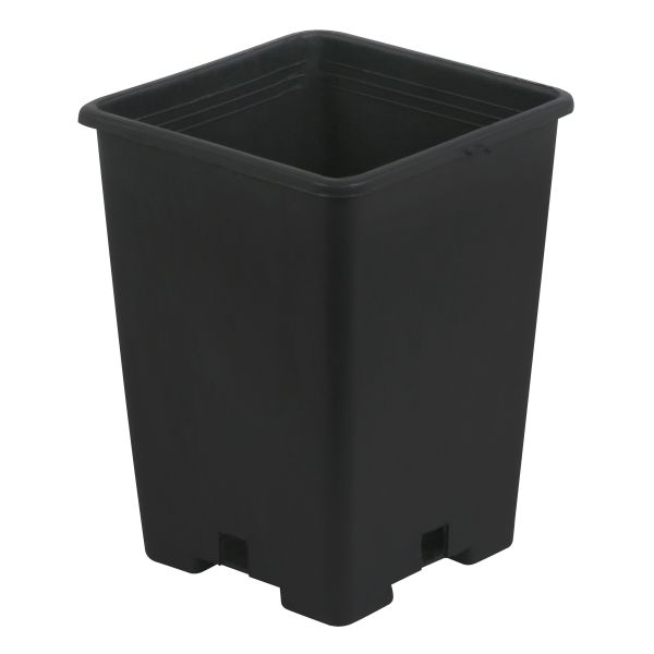 Gro Pro Black Plastic Square Pot 5 x 5 x 7 in