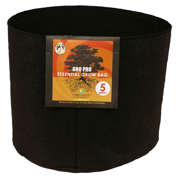 Gro Pro Essential Round Fabric Pot 5 Gallon