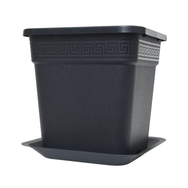 Black Square Saucer for 1 Gallon Pot