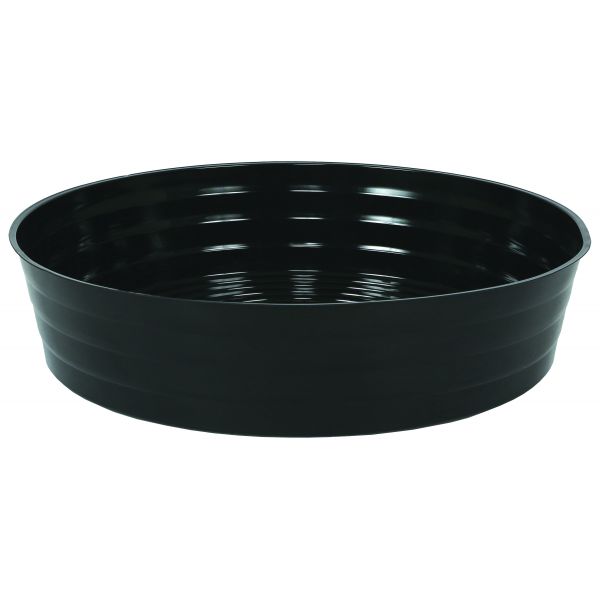 Gro Pro High Wall Black Vinyl Saucer 16 in