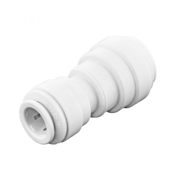 Ideal H2O JG Quick Connect Reducer Fitting - Union - 1-4 in to 3-8 in - White (10-Bag)