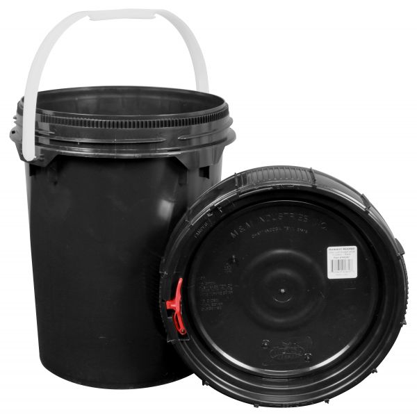 Harvest Keeper Spin Lock 5 Gal Black Bucket w- Lid