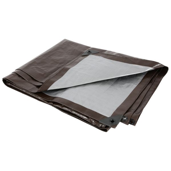 Grower's Edge Heavy Duty Brown - Silver Tarp 6 ft x 8 ft