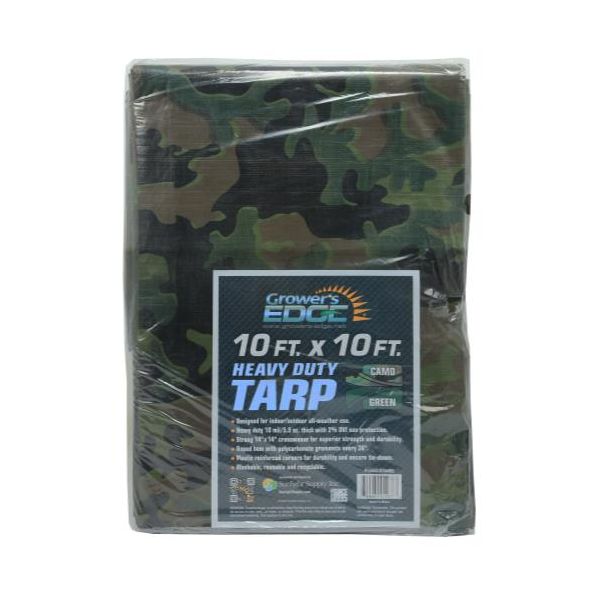 Grower's Edge Heavy Duty Camo - Green Tarp 10 ft x 10 ft