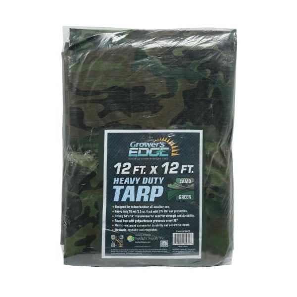 Grower's Edge Heavy Duty Camo - Green Tarp 12 ft x 12 ft