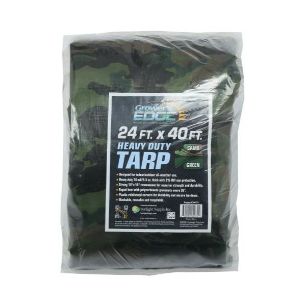 Grower's Edge Heavy Duty Camo - Green Tarp 24 ft x 40 ft