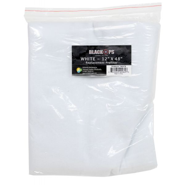 Black Ops Replacement Pre-Filter 12 in x 48 in White