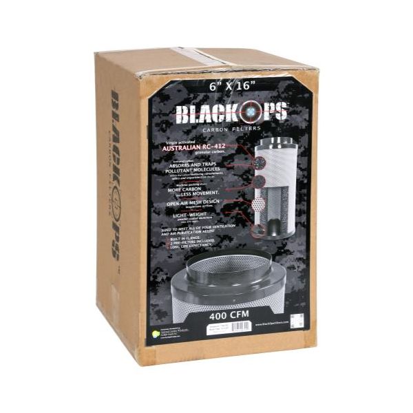 Black Ops Carbon Filter 6 in x 16 in 400 CFM