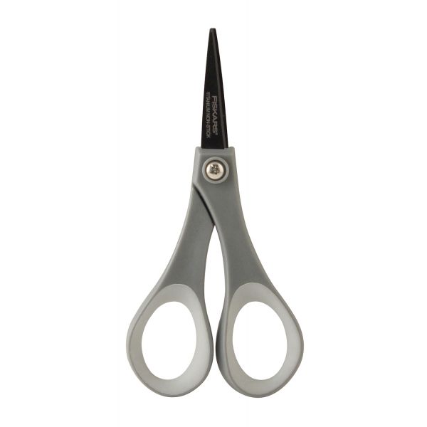 Fiskars Performance 5 in Softgrip Titanium Non-Stick Scissors