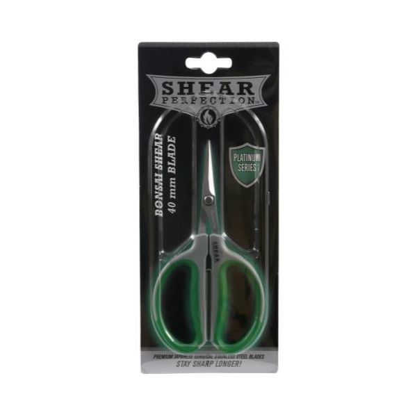 Shear Perfection Platinum Stainless Steel Bonsai Scissors - 1.5 in Blades