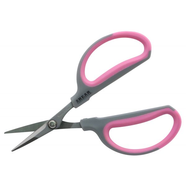 Shear Perfection Pink Platinum Stainless Steel Bonsai Scissors - 1.5 in Straight Blades