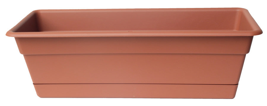 Bloem Dura Cotta Window Box Planter-Terra Cotta, 18 in