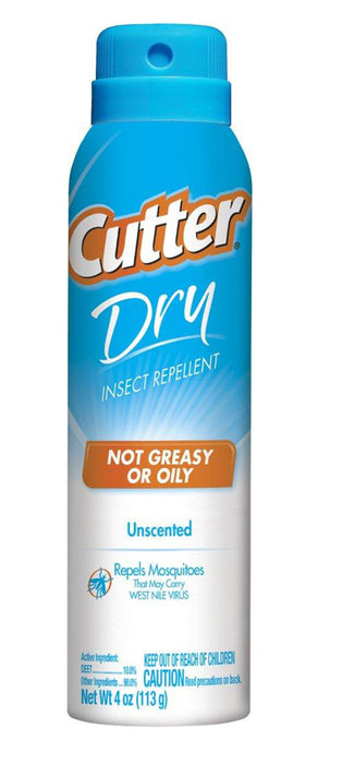 Cutter Dry Insect Repellent Mosquitoes Unscented Aerosol-4 oz