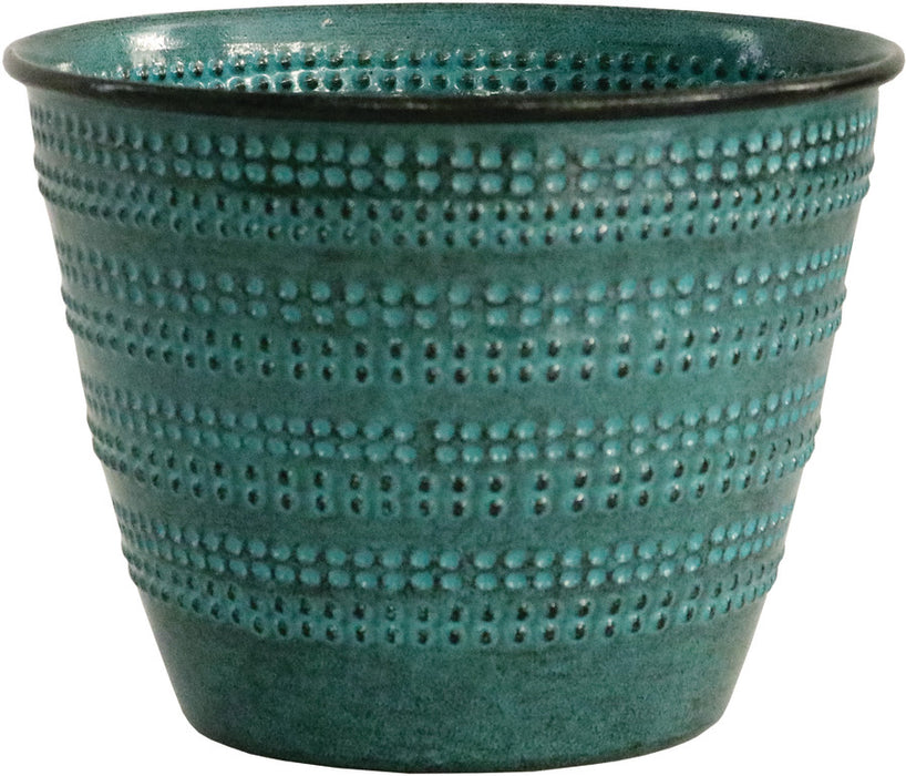 Robert Allen Cobblestone Planter-Seafoam, 6 in