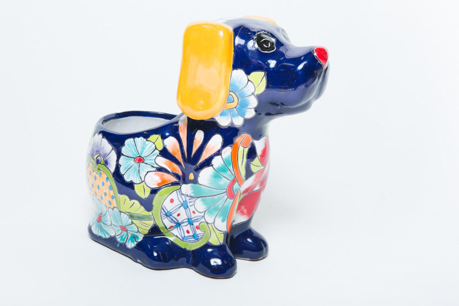 Talavera Dog Planter-Multi