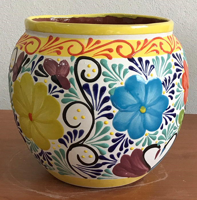 Talavera Bella Ovalo Pot-Yellow, MD