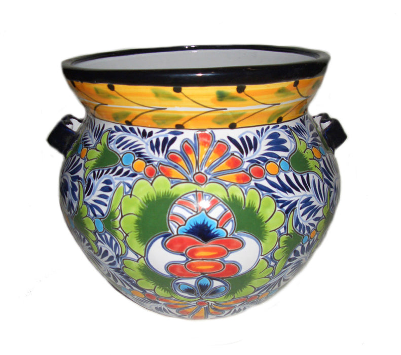 Talavera Michoacana Pot-Laurel, 12 in