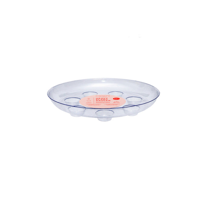 Curtis Wagner Plastics Carpet Saver Heavy Footed Saucer-Clear, 10 in