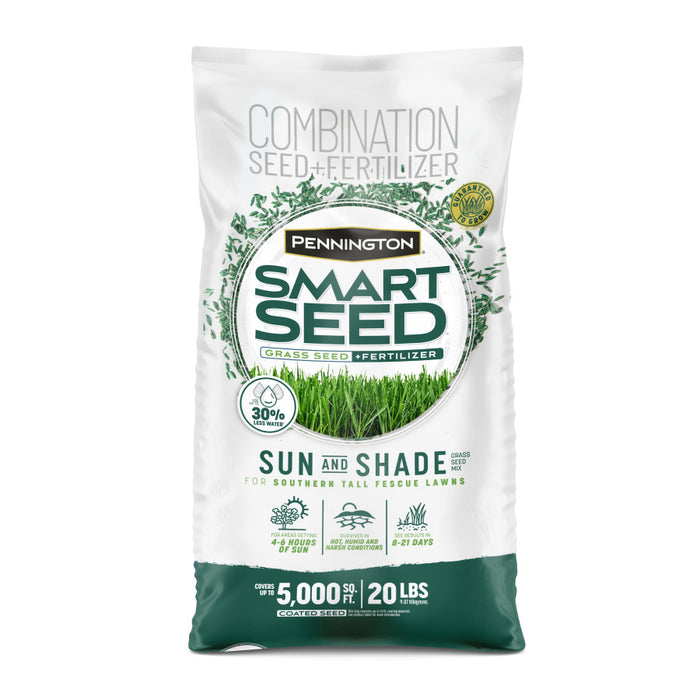 Pennington Smart Seed Sun and Shade Tall Fescue Grass Seed Mix for Southern Lawns-20 lb