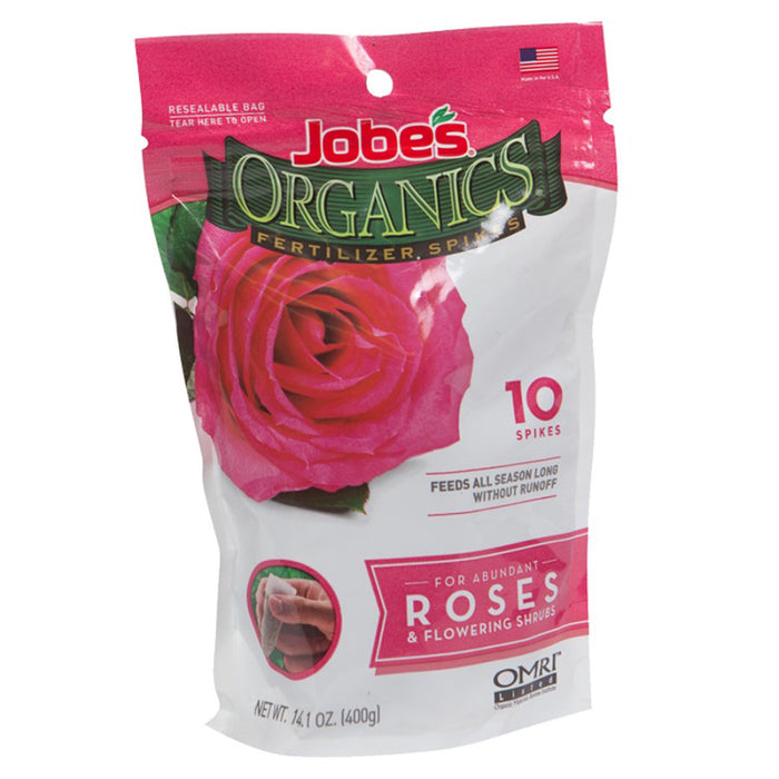 Jobe's Organics® Fertilizer Spikes Roses & Flowering Shrubs 3-5-3-10 pk