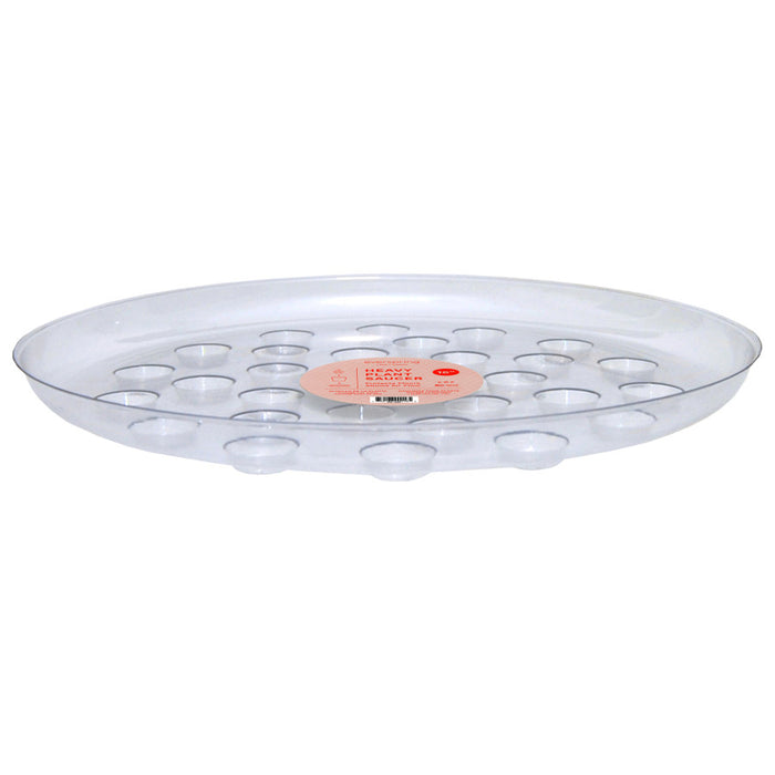 Curtis Wagner Plastics Carpet Saver Heavy Footed Saucer-Clear, 16 in