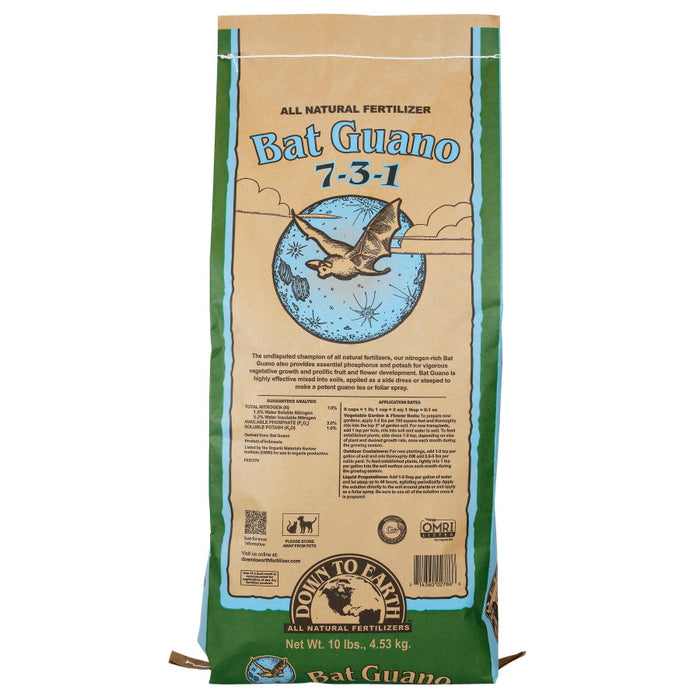 Down To Earth Bat Guano Natural Fertilizer 7-3-1-10 lb