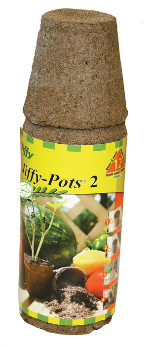 Jiffy Pots 2 Round Grows Plants-Brown, 412 Plants, 2.25 in