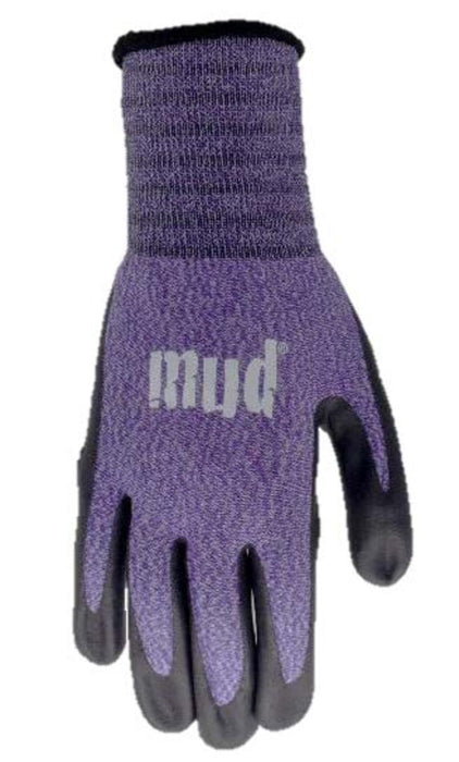 Mud Women's Nitrile Dotted Palm Gloves-Violet, SM/MD