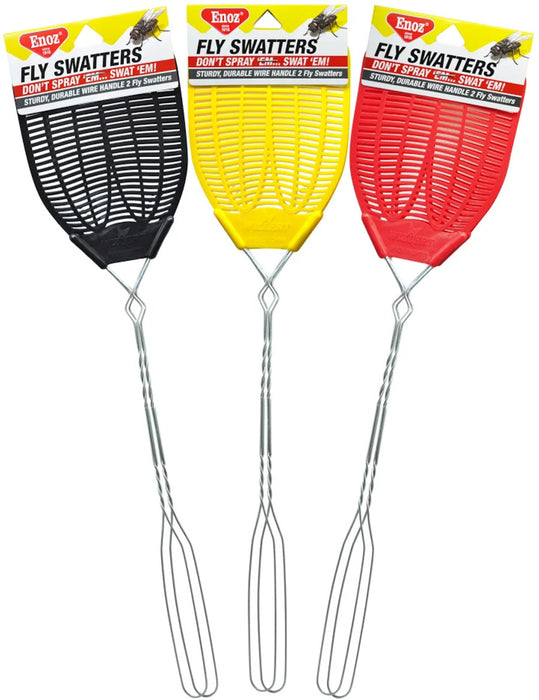 Enoz Fly Swatter-Twin Pack In Shelf Tray, 22 pk